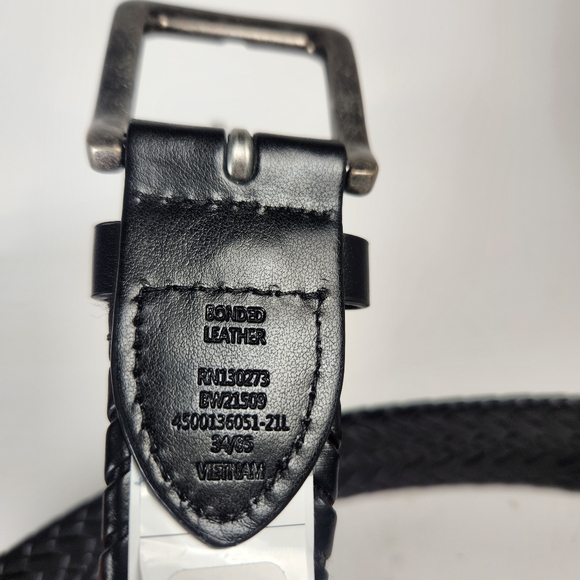 WRANGLER Belt Size 34 Black Braided Leather - Picture 4 of 7